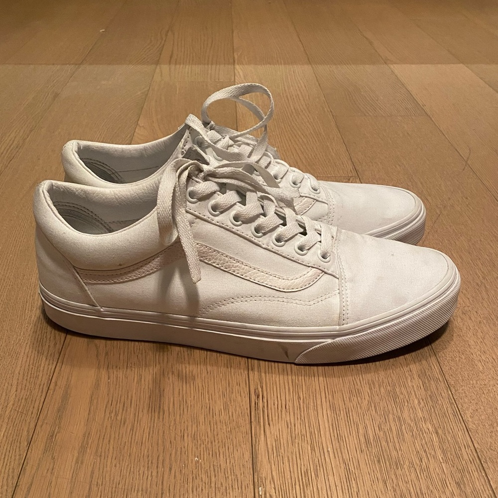 Canvas Old Skool Men’s True White Vans Size 11